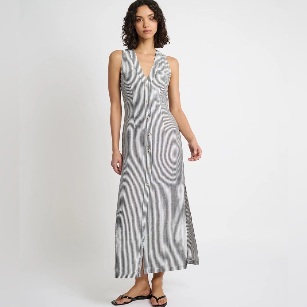 Onia Black and White Striped Dress